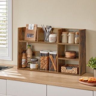 VASAGLE Ραφιέρα Γραφείου Rustin Brown - Μοντέρνος Σχεδιασμός και Ιδ...