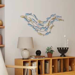 HOMCOM Μεταλλικό Έργο Τέχνης Τοίχου Banco di Pesci με Συμπεριλαμβαν... HOMCOM Μεταλλικό Έργο Τέχνης Τοίχου Banco di Pesci με Συμπεριλαμβαν...