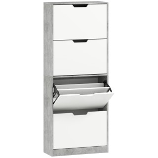 HOMCOM Μοντέρνα Εξοικονόμηση Χώρου Παπουτσοθήκη 4 Θυρών για 16 Ζευγ...