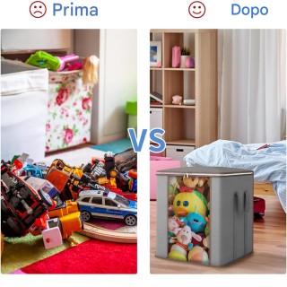 BAKAJI Σετ 4 Μεγάλοι Σακουλοθήκες 120L με Ενισχυμένες Λαβές για Οργ...