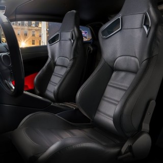 VEVOR Διπλό Σετ Αγωνιστικών Καθισμάτων Ρυθμιζόμενη Αγωνιστική Καρέκ...