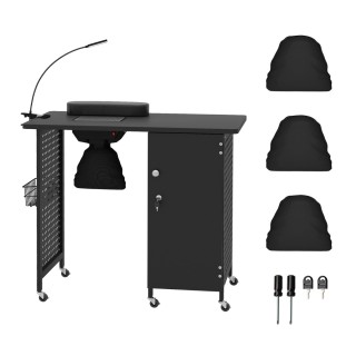 Costway Τραπέζι Μανικιούρ με 6 Ρόδες και Απορροφητήρα Σκόνης HB8927... Costway Τραπέζι Μανικιούρ με 6 Ρόδες και Απορροφητήρα Σκόνης HB8927...