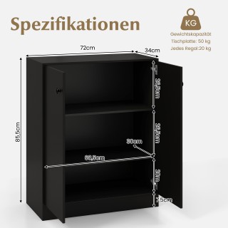 Costway Σύγχρονη Αυτόνομη Συρταριέρα Με Ρυθμιζόμενα Ράφια και Προστ... Costway Σύγχρονη Αυτόνομη Συρταριέρα Με Ρυθμιζόμενα Ράφια και Προστ...