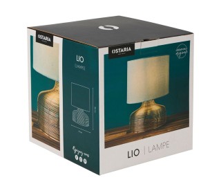 Ostaria Λάμπα Μεταλλική Lio Λευκή Χρυσή -37748