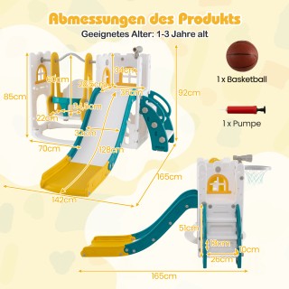Costway Παιδική Πολυλειτουργική Παιχνιδοκατασκευή 7-σε-1: Τσουλήθρ... Costway Παιδική Πολυλειτουργική Παιχνιδοκατασκευή 7-σε-1: Τσουλήθρ...