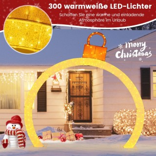 Costway Εντυπωσιακή Χριστουγεννιάτικη Αψίδα 314 εκ. με 300 LED Φώτ... Costway Εντυπωσιακή Χριστουγεννιάτικη Αψίδα 314 εκ. με 300 LED Φώτ...