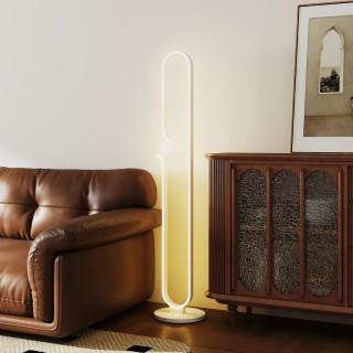 HOMCOM Λάμπα Δαπέδου LED Νότα, 28x28x145 εκ, Λευκό B31-527V90WT