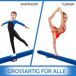 Costway Πτυσσόμενη Ισορροπία Γυμναστικής 2,1M Ανθεκτική Μπλε FH10002BL