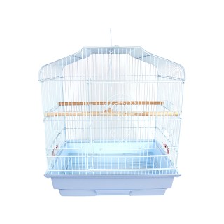 BAKAJI  Κλουβί Πουλιών Λευκό για Πτηνά Παπαγάλους Τροφοδότες 46.5x3...