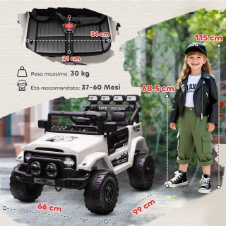 AIYAPLAY Παιδικό Αυτοκίνητο Off-Road με Φανάρια, Κόρνα, Ζώνη Ασφαλε...