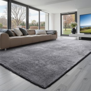 VEVOR Χαλί Δωμάτιο Γούνινο, 2.44 x 3.05m, Καπνί Γκρι JXDDTSM8X10FS6...