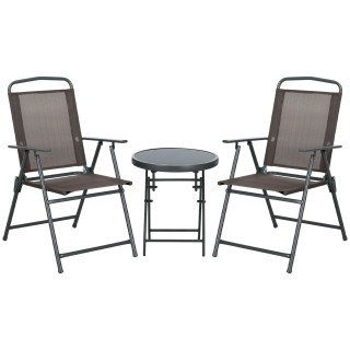 Outsunny Σετ Κήπου 3 Τεμαχίων με 2 Καρέκλες 53.5x64x93 cm και Τραπε... Outsunny Σετ Κήπου 3 Τεμαχίων με 2 Καρέκλες 53.5x64x93 cm και Τραπε...