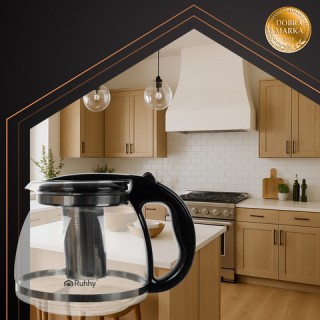 Ruhhy Γυάλινη Τσαγιέρα 2 lt με Ενσωματωμένο Φίλτρο 26066