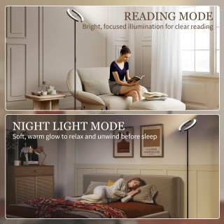 HOMCOM Ρυθμιζόμενο Φωτιστικό Δαπέδου 2700K-6000K με Τηλεχειριστήριο...