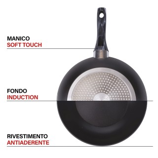 Galileo Wok αντικολλητικό 28 εκ. από σφυρήλατο αλουμίνιο με επαγωγι...