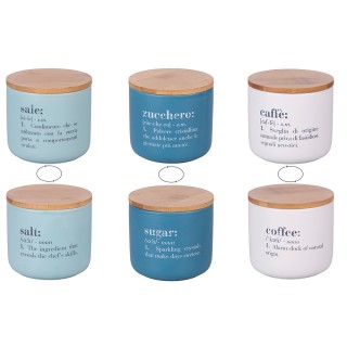 Villa DEste  Σετ 3 δοχεία για αλάτι, ζάχαρη και καφέ 500 ml από κερ...