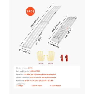 VEVOR 2000 lbs Αλουμινένιες Ράμπες 2τμχ Βαρέως Τύπου με Λαβές ZZGPD... VEVOR 2000 lbs Αλουμινένιες Ράμπες 2τμχ Βαρέως Τύπου με Λαβές ZZGPD...