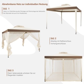 Costway Ευρύχωρο Περίπτερο Κήπου 3x3μ με Ανθεκτικό Σκελετό και Προ... Costway Ευρύχωρο Περίπτερο Κήπου 3x3μ με Ανθεκτικό Σκελετό και Προ...