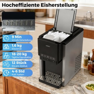 Costway Ψύκτης Νερού 3 σε 1 με Παγομηχανή και Συσκευή Θρυμματισμένο... Costway Ψύκτης Νερού 3 σε 1 με Παγομηχανή και Συσκευή Θρυμματισμένο...