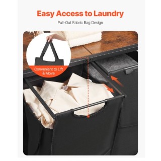 VEVOR Τριπλό Καλάθι Ρούχων με Ράφι και Δύο Θέσεις XYLEKJSMGBS3W548X... VEVOR Τριπλό Καλάθι Ρούχων με Ράφι και Δύο Θέσεις XYLEKJSMGBS3W548X...