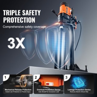 VEVOR Μηχάνημα Διάτρησης 3200W με Βάση LSJGSZKJ250M41JHRV2 VEVOR Μηχάνημα Διάτρησης 3200W με Βάση LSJGSZKJ250M41JHRV2