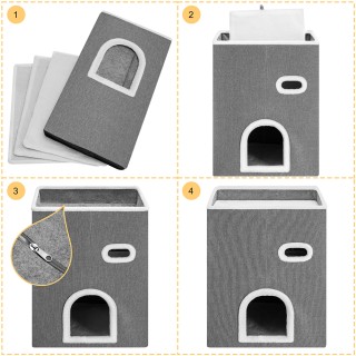 BAKAJI Κάθετη Γατοκατοικία με Ονυχοδρόμιο 48x37.5x63cm 02842219