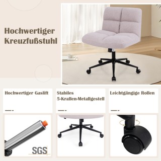 Costway Περιστρεφόμενη Καρέκλα Γραφείου με Ρόδες σε Ανοιχτό Γκρι Χρ... Costway Περιστρεφόμενη Καρέκλα Γραφείου με Ρόδες σε Ανοιχτό Γκρι Χρ...