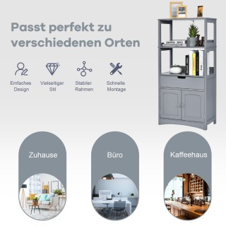 Costway  Πρακτικό Ντουλάπι Τοίχου για Μπάνιο και Κουζίνα με Άφθονο ...