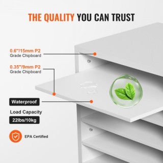 VEVOR Οργανωτής Εγγράφων, 5 Θέσεων, Λευκός  MZWJZLFPJBHB5N7SSV0