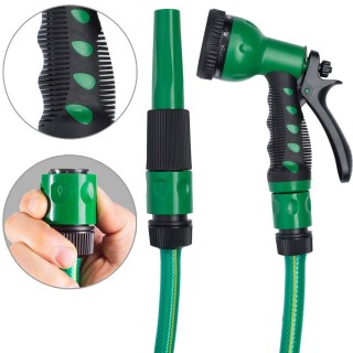 BAKAJI Αυτόματη Επιτοίχια Ανέμη Νερού Κήπου με Σωλήνα 30μ + 2μ Στήρ...