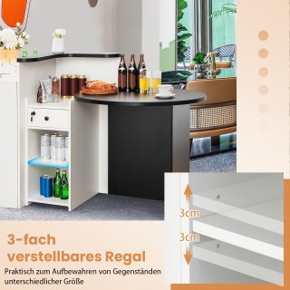 Costway Οβάλ Γραφείο Υποδοχής με Κλείδωμα Συρταριού & Ρυθμιζόμενο Ρ... Costway Οβάλ Γραφείο Υποδοχής με Κλείδωμα Συρταριού & Ρυθμιζόμενο Ρ...