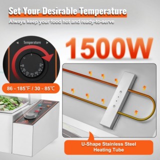 VEVOR Ηλεκτρικός Θερμαντήρας Φαγητού 3*8Qt με Γυάλινη Προστασία SY... VEVOR Ηλεκτρικός Θερμαντήρας Φαγητού 3*8Qt με Γυάλινη Προστασία SY...