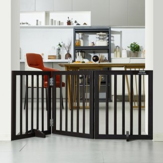 Πτυσσόμενη Καφέ Πόρτα Κατοικιδίων VEVOR 24x60 εκ.  KZDMZCWMZSMZJ39OSV0