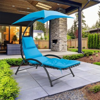 Ξαπλώστρα με Ομπρέλα Παραλίας Αιώρα Κήπου από Ατσάλι  91 x 170 x 17...