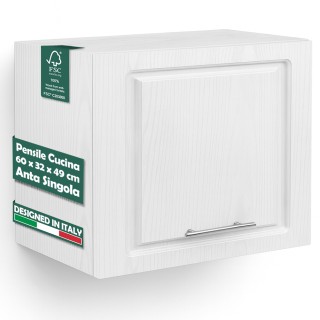 Shally Dogan Αναδιπλούμενη Κουζίνα Τοίχου με Ντουλάπια από Λευκή Φλ...