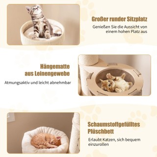 Costway Δέντρο Γάτας με 2-όροφη Κρυψώνα και Αιώρα 58 x 48 x 154 cm ... Costway Δέντρο Γάτας με 2-όροφη Κρυψώνα και Αιώρα 58 x 48 x 154 cm ...