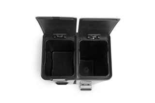 Κάδος Απορριμμάτων Soft Close 3 Θέσεων 60L - Μεταλλικό Γκρι  872060...