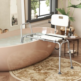 Costway Ρυθμιζόμενη Τράπεζα Μπανιέρας με Φαρδύ Κάθισμα & Ζώνη Ασφαλ...