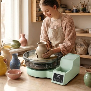 VEVOR Ηλεκτρικός Κεραμικός Τροχός για Ενήλικες, 28 εκ., 450W με Ρυθ...