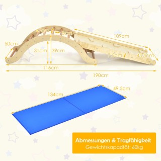 Costway  Πολυλειτουργικό Σετ Αναρρίχησης με Αναστρέψιμη Ράμπα και Σ...