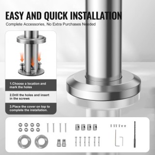 VEVOR Κουπαστές 47.2 για Εξωτερικά Σκαλοπάτια με 2 Σταυρούς για Βε... VEVOR Κουπαστές 47.2 για Εξωτερικά Σκαλοπάτια με 2 Σταυρούς για Βε...