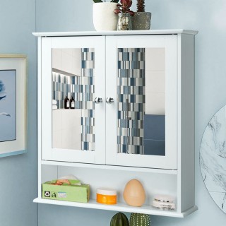 BAKAJI Κινητό Ντουλάπι Τοίχου Μπάνιου με Καθρέφτη και Ξύλινα Διπλά... BAKAJI Κινητό Ντουλάπι Τοίχου Μπάνιου με Καθρέφτη και Ξύλινα Διπλά...