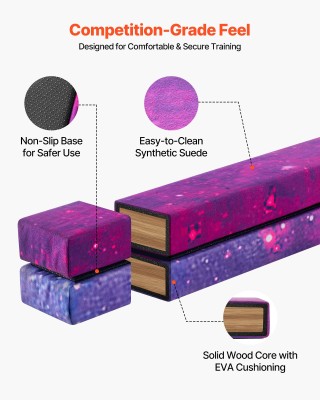 VEVOR Γυμναστική Δοκός Ισορροπίας 2.38m για Παιδιά - Αναδιπλούμενη ...