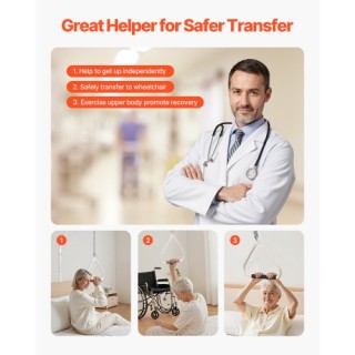 VEVOR Κρεμαστή Μπάρα Κλίνης για Κινητικότητα 250LBS με Σφιγκτήρα κα... VEVOR Κρεμαστή Μπάρα Κλίνης για Κινητικότητα 250LBS με Σφιγκτήρα κα...