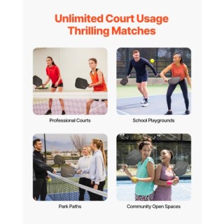 VEVOR Επαγγελματική Ρακέτα Πίκλεμπολ Ανθρακονήματος με Κυψελωτό Πυρ...