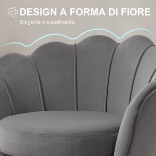 Πολυθρόνα HOMCOM Vintage Design σε γκρι βελούδο, πολυθρόνα κρεβατοκ... Πολυθρόνα HOMCOM Vintage Design σε γκρι βελούδο, πολυθρόνα κρεβατοκ...