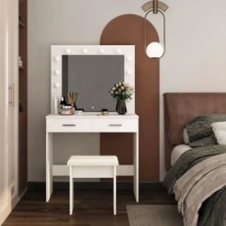 ModernHome Μεγάλο μοντέρνο καλλυντικό τραπέζι με καθρέφτη φωτισμού ... ModernHome Μεγάλο μοντέρνο καλλυντικό τραπέζι με καθρέφτη φωτισμού ...