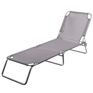 Galileo Πτυσσόμενο κρεβάτι παραλίας από αλουμίνιο με ανακλινόμενη π...