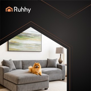 Ruhhy Ελαστικό Βελουτέ Κάλυμμα Γωνιακού Καναπέ - Σκούρο Γκρι 190-23...