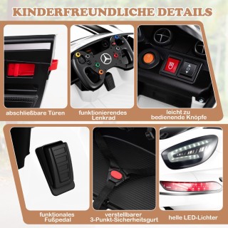 Costway Mercedes-AMG GT3 Παιδικό Αυτοκίνητο με Τηλεχειριστήριο - 3 ...